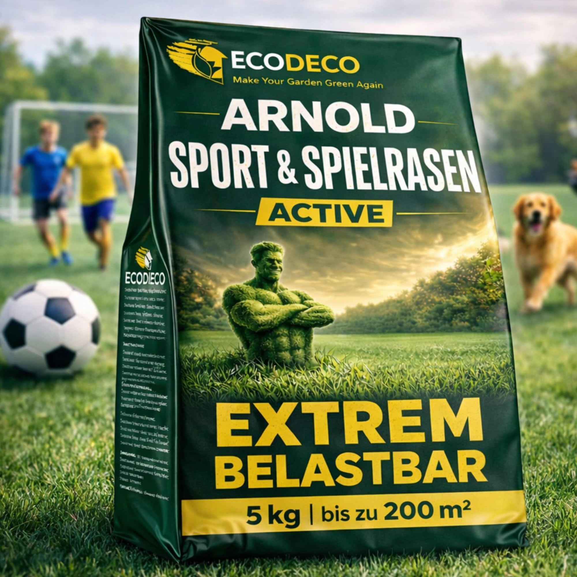 Semi Prato Crescita Rapida per Sport e Giochi - Sementi Prato Robuste e Resistenti alla Siccità - Ideale per Risemina Primaverile - 5 kg per 200 m²