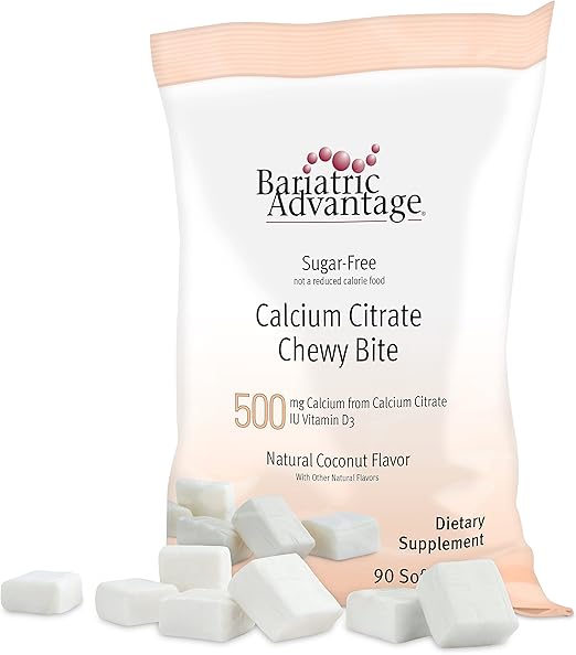 Bariatric Advantage Calcium Citrate Chewy Bites 500 mg for Bariatric Surgery