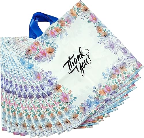 Miniatura 28 de Infinite Pack Bolsas grandes de mercancía de agradecimiento con asa de lazo, bolsa de boutique brillante, refuerzo inferior de 3 pulgadas y 3 mil