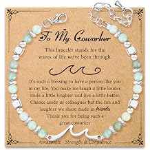 AGOT Inspirational Gifts Wave Bracelets for Women: Healing Amazonite Bracelets with Positive Affirmations - Unique Gifts for Daughter, Coworker, Best Friend, Bestie, Granddaughter