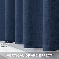 Vista 266 de Orange Linen Curtains 72 Inch Length for Living Room 2 Panels Set Back Tab Loop Pocket Semi Sheer Copper Brown Burnt Orange Curtains for Bedroom