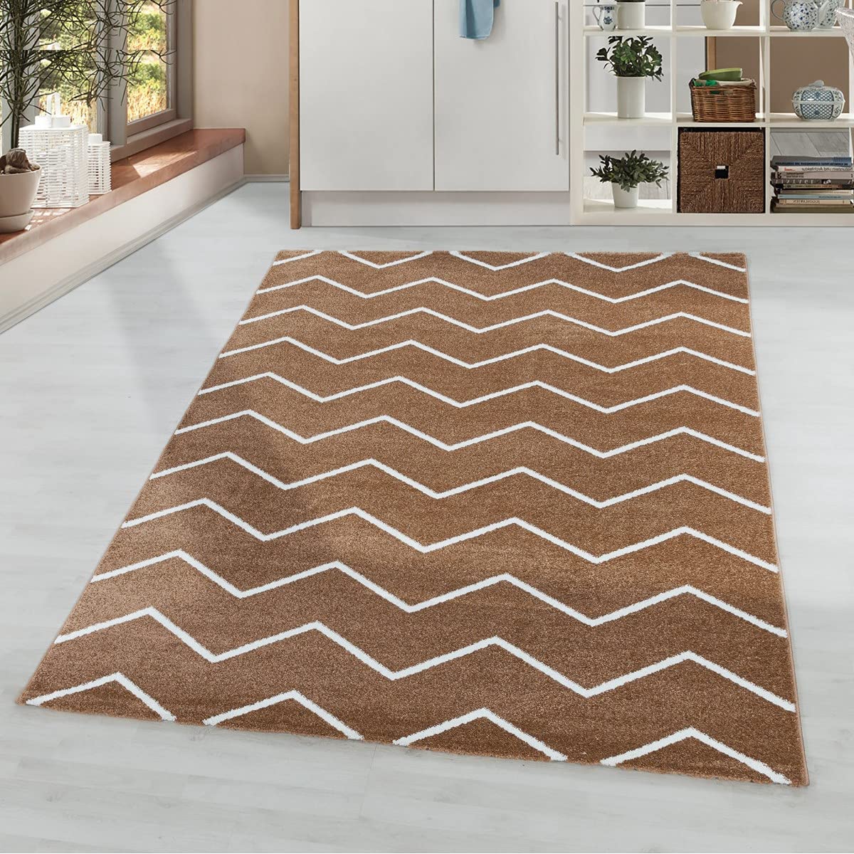 Tapis pour enfant lit et jeux motif vagues Terre 140 x 200 cm ambiance bohème