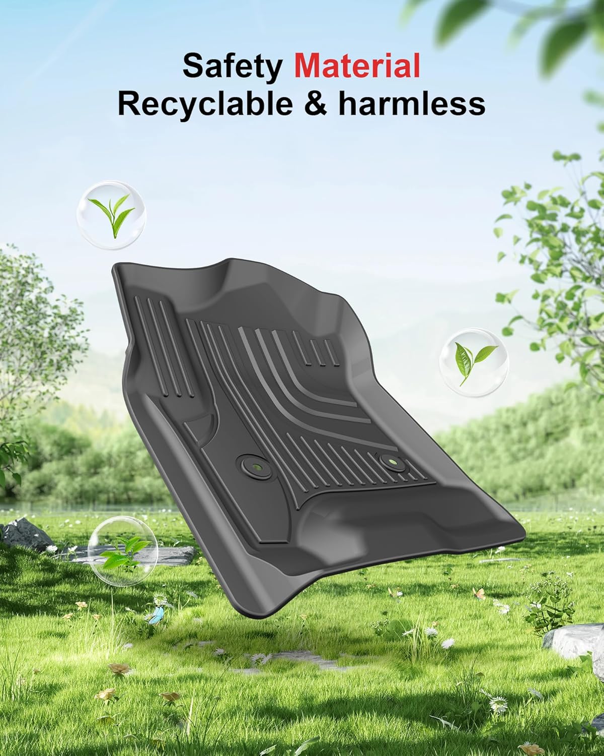 Compatible with 2015-2020 Chevy Tahoe/GMC Yukon Floor Mats - Custom Fit TPE Anti-Slip Floor Liners - All Weather Floor Mats for Chevrolet Tahoe/GMC Yukon 2015-2020 Car Accessories - Image 8