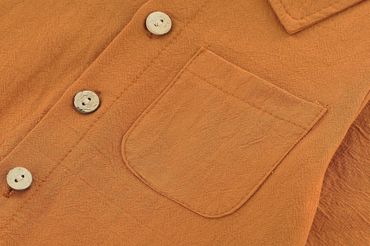 ACESTAR Toddler Baby Boys 2 Pieces Cotton Linen Set Long Sleeve Button Down Shirt Casual Pants Sets Spring Fall Outfits - Image 3