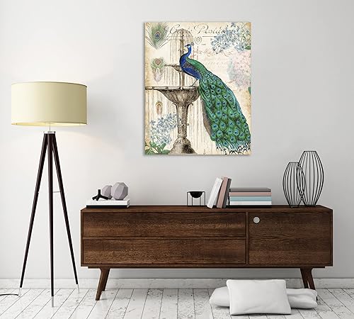 Miniatura 4 de Jaxson Rea "Vintage Peacock I Gallery Wrapped Canvas by Tre Sorelle Studios, 32" x 40"
