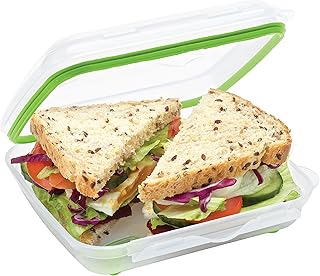 Smash Leakproof Sandwich Lunch Box Green | BPA-Free, Reusable & Eco-Friendly | Airtight Food Storage Container for School,...