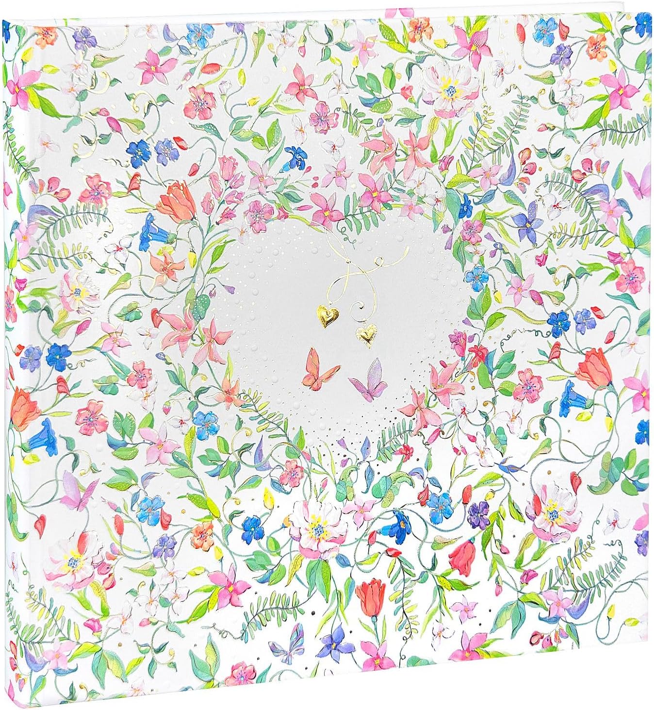 goldbuch Charming Heart Wedding Guest Book with 100 Illustrated Pages Photo Guest Book with Hardcover Art Print Cover 24.5 x 22.5 x 3.5 cm White 50 035