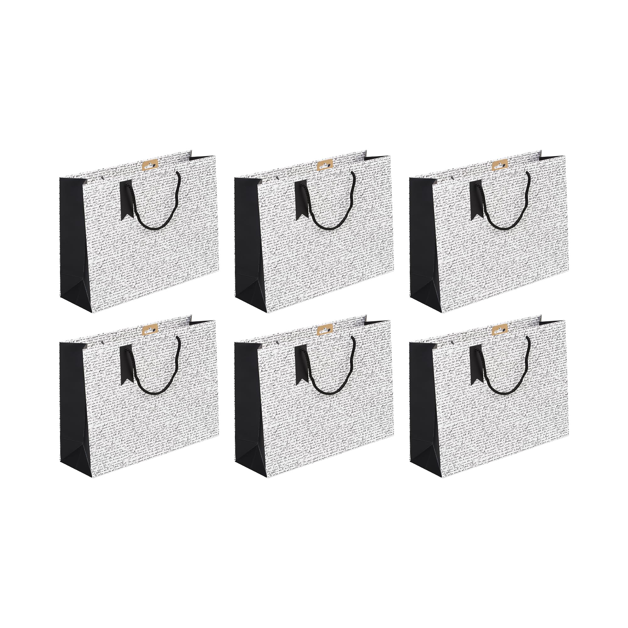 Clairefontaine 32493-6Cpack - A Set of 6 Gift Bags Excellia- Shopping - 37,3x11,8x27,5 cm - 210g - Design: Baudelaire - Gift wrapping, ideal for games, Puzzles