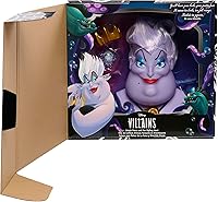 Vista 2 de Disney Villains Fierce 'N Fun Ursula - Cabeza de peinado de 10 pulgadas, 16 piezas, juego de simulación, juguetes para niños con licencia