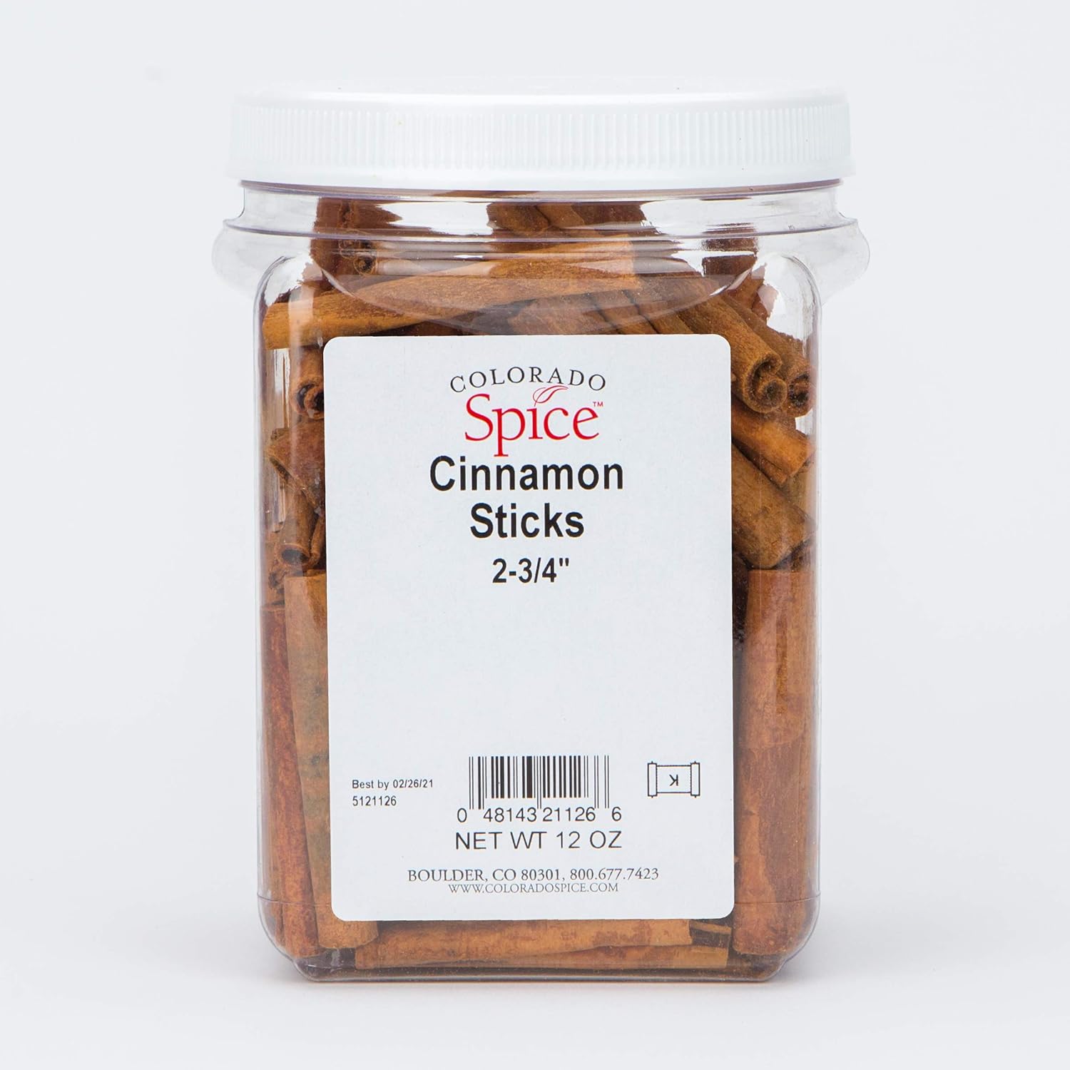 Premium Whole Cinnamon Sticks 2.75" 12oz Jar - Kosher, All-Natural by Colorado Spice Company