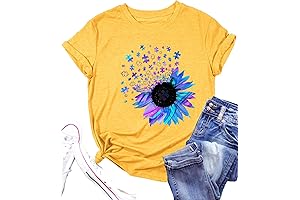 Bealatt Women's Summer Sunflower Graphic T-Shirts: Celebrate Summer with Vibrant Prints
