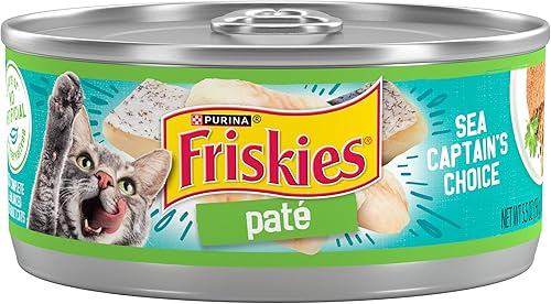 Purina Friskies Sea Captain's Choice - Alimento húmedo para gatos, (24) latas de 5.5 onzas -