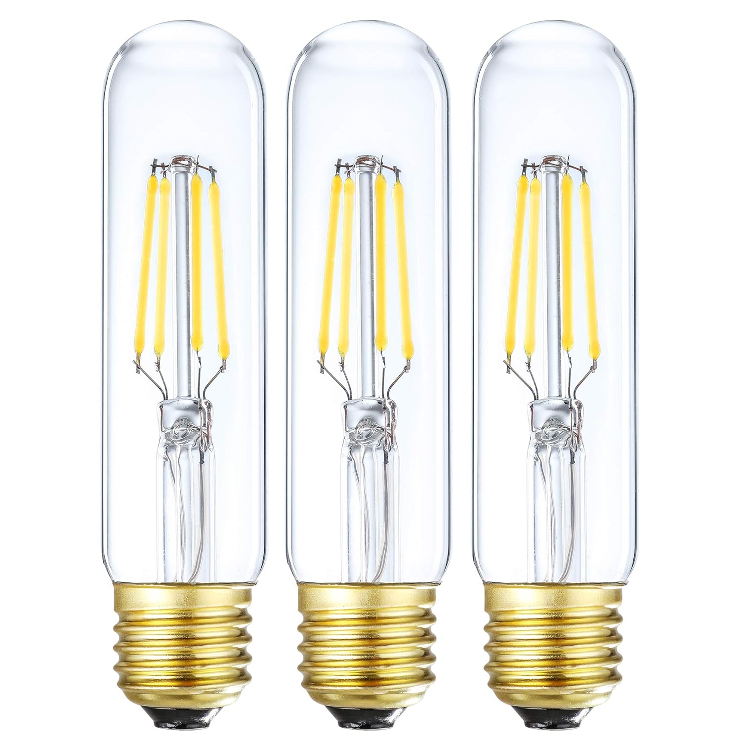 Leools Dimmable Edison Led Tubular Bulb T10 4W Vintage Led Filament Light Bulb 40W Incandescent Bulb Equivalent 4000K