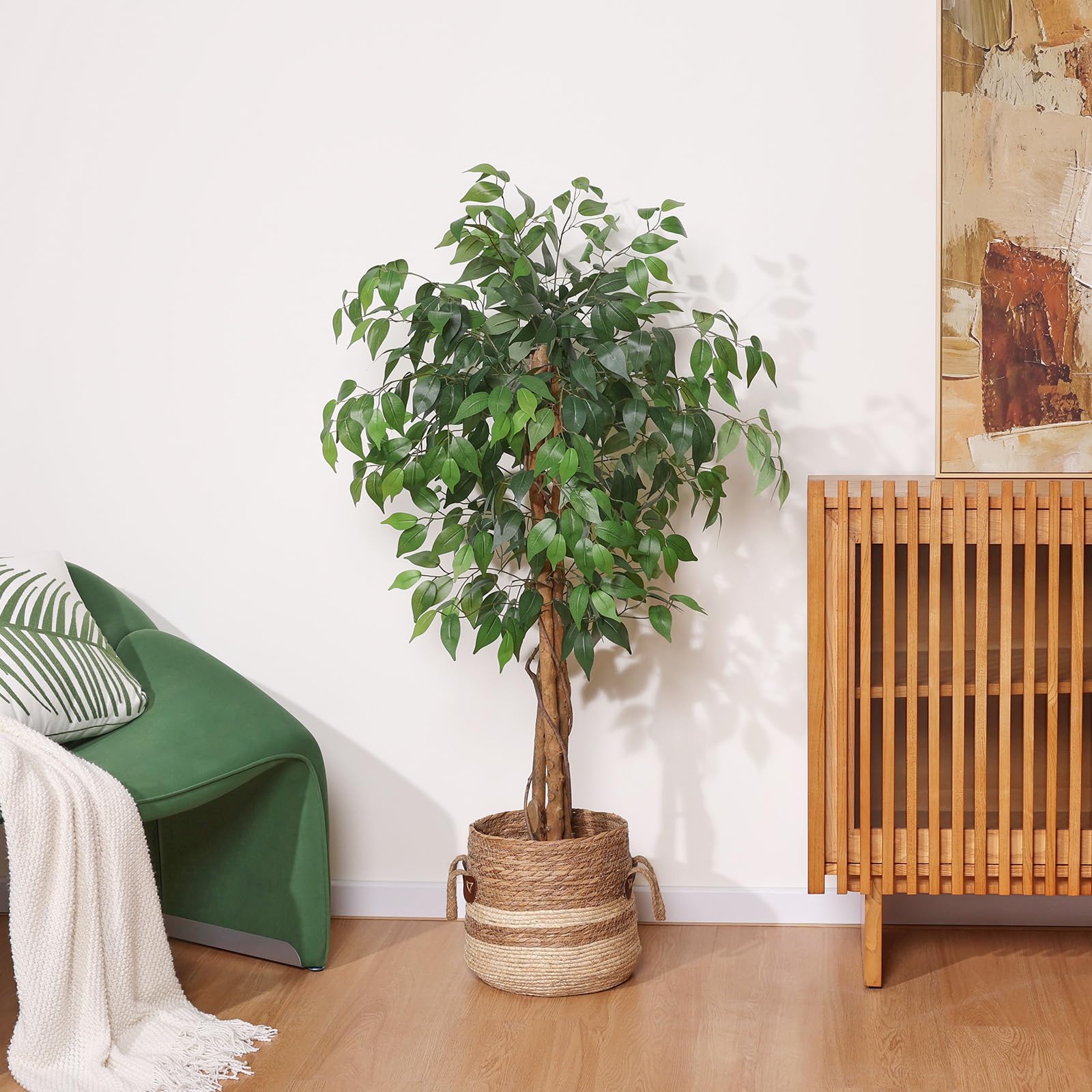 OAKRED Artificial Ficus Tree 4FT, Set of 1 1