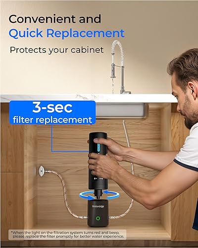 Miniatura 5 de Waterdrop FUL12 - Repuesto para filtro de agua para debajo del fregadero 10UA PRO10UB PROUL12AUL12B, reduce PFAS, PFOAPFOS, plomo, cloro, mal sabor