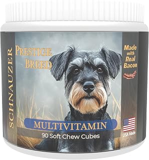 Multivitamins, Balanced Nutrition for Your Schnauzer, 90 Count, Made in The USA with Real Bacon