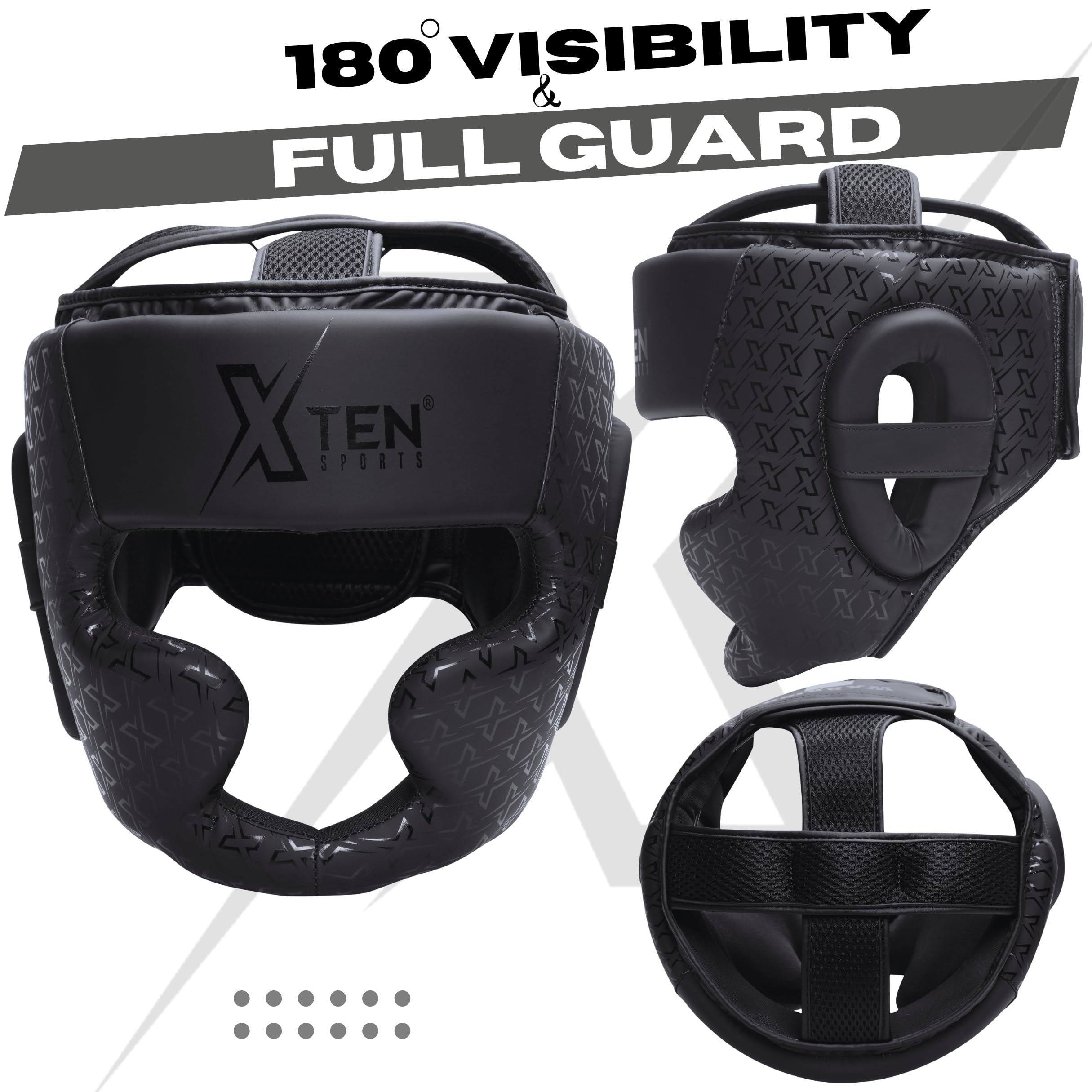 Caschetto per boxe, MMA, regolabile, imbottito, protezione per guance, fronte e orecchie, muay thai, kickboxing, sparring, arti marziali, karate, taekwondo