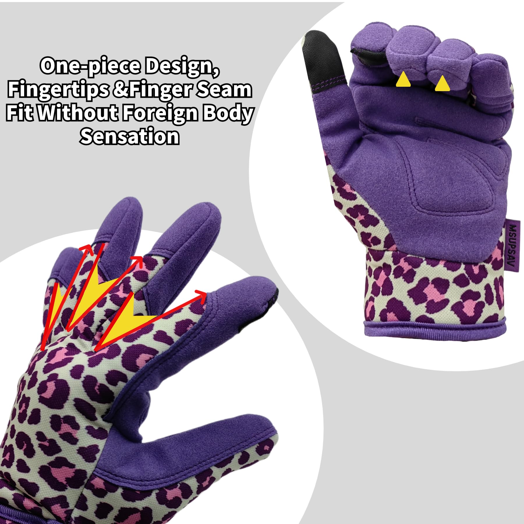 Guantes de jardín multifuncionales, guantes de jardinería de elastano para mujer, guantes de trabajo de cuero sintético, regalo para mujer, talla M