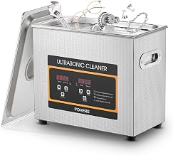Ultrasonic Cleaner with Heater and Timer, 120W Stainless Steel Ultrasonic Jewelry Cleaner for Circuit Board, Small Parts, Glasses, Retainer Cleaning