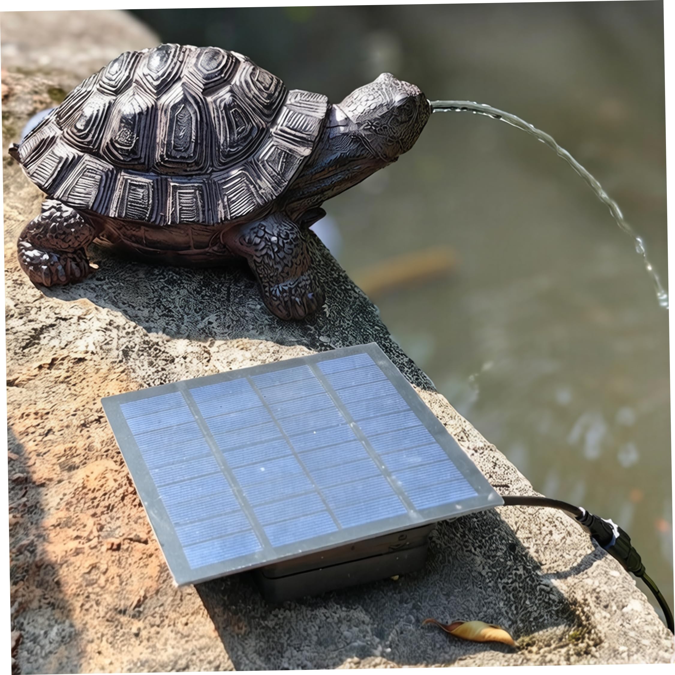 Pound Spitter, Solar Pond Spitter, Resin Turtle Fountain, Solar-powered Water Aerator For Small Ponds & Garden Decor, Ornaments de jardin