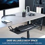 VIVO Large Under Desk 27 x 11 inch Computer Keyboard and Mouse Tray with Swinging Height Adjustment, 12 Settings, Platform Drawer for Typing, Holds 11 lbs, Black, MOUNT-KB08S