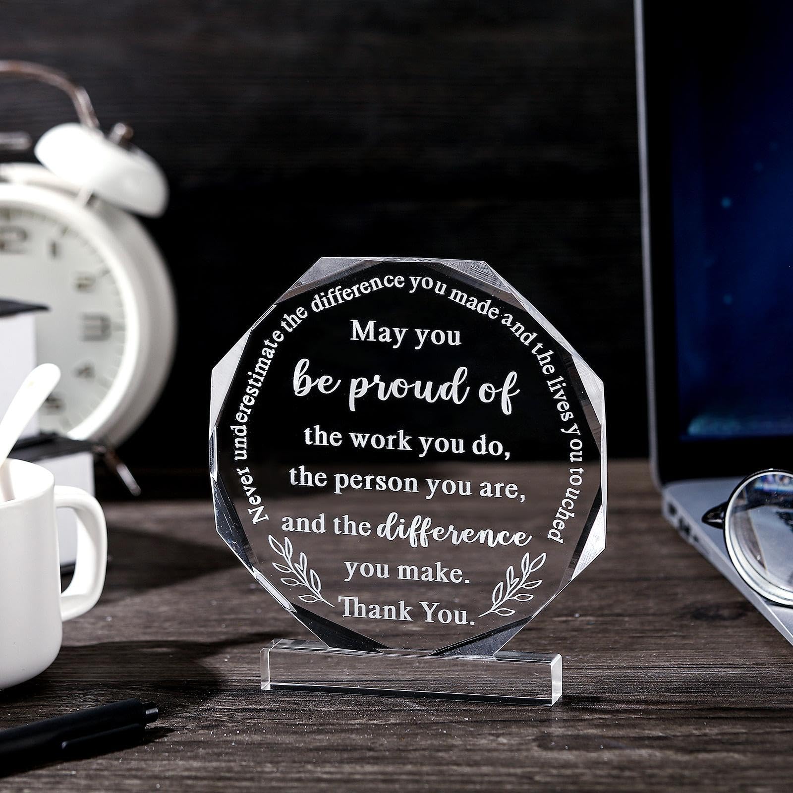JMIMO Regalo Acrilico Per Donne Con Scritta 'May You Be Proud' – Idea Ringraziamento Per Colleghi, Insegnanti, Pensionamento