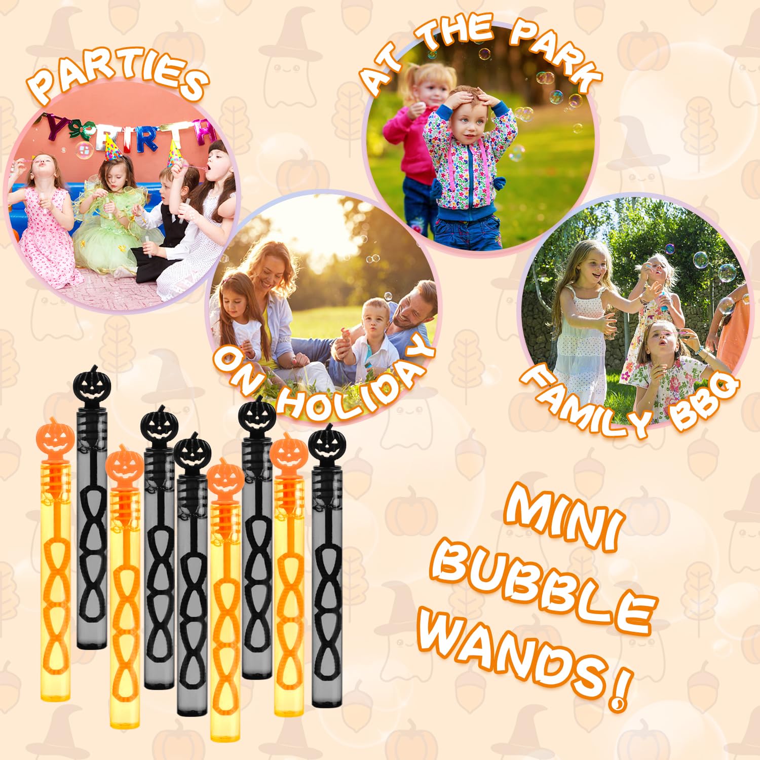 SULOLI Bubble Wand for Kids,20PCS Halloween Mini Bubbles for Party Bags Bubbles Party Bag Fillers Halloween Prizes for Kids Halloween Toys for Party Bags - Image 3