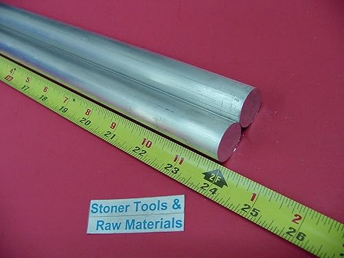 2 Piezas 3/4" ALUMINIO 6061 VARILLA REDONDA 24" Largo T6511 Sólido Nuevo Torno Bar Stock