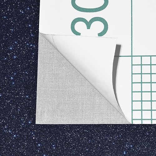 Miniatura 8 de WESTICK Papel tapiz con purpurina azul y negro para dormitorio, papel de contacto con purpurina brillante, papel tapiz con textura oscura para sala