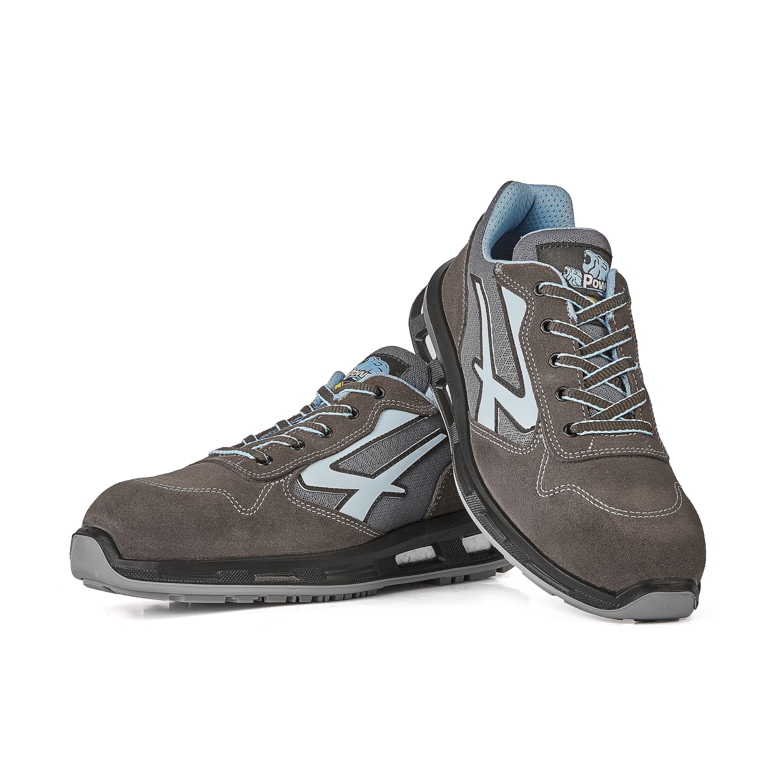 U-Power Red Lion Lolly, zapatos de seguridad unisex, ligeros, flexibles, de cuero antipinchazos, con inserto Infinergy, con puntera de aluminio - Grey & Blue 36