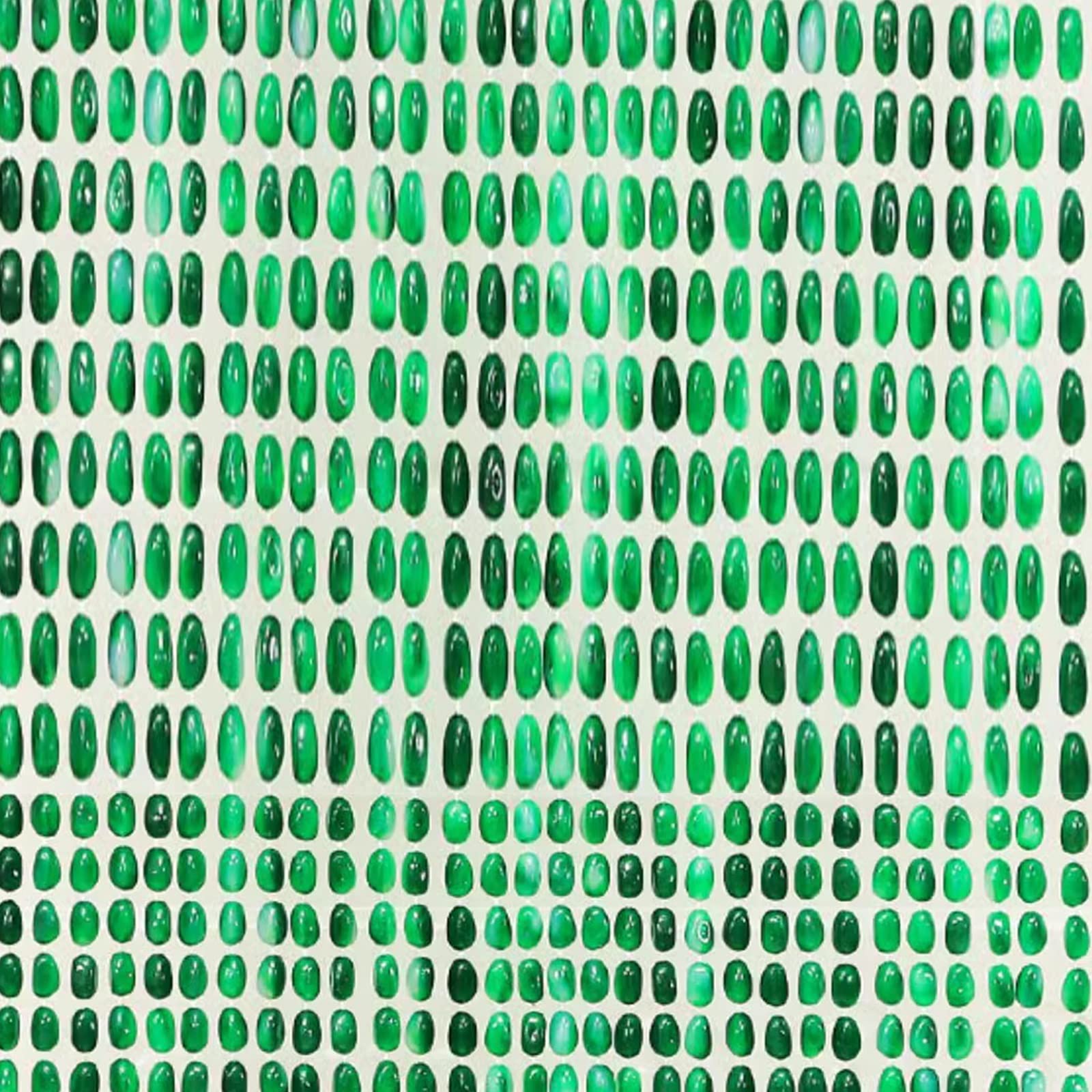 Panneaux de séparation en cristal de luxe vert 90x200cm pour grand couloir
