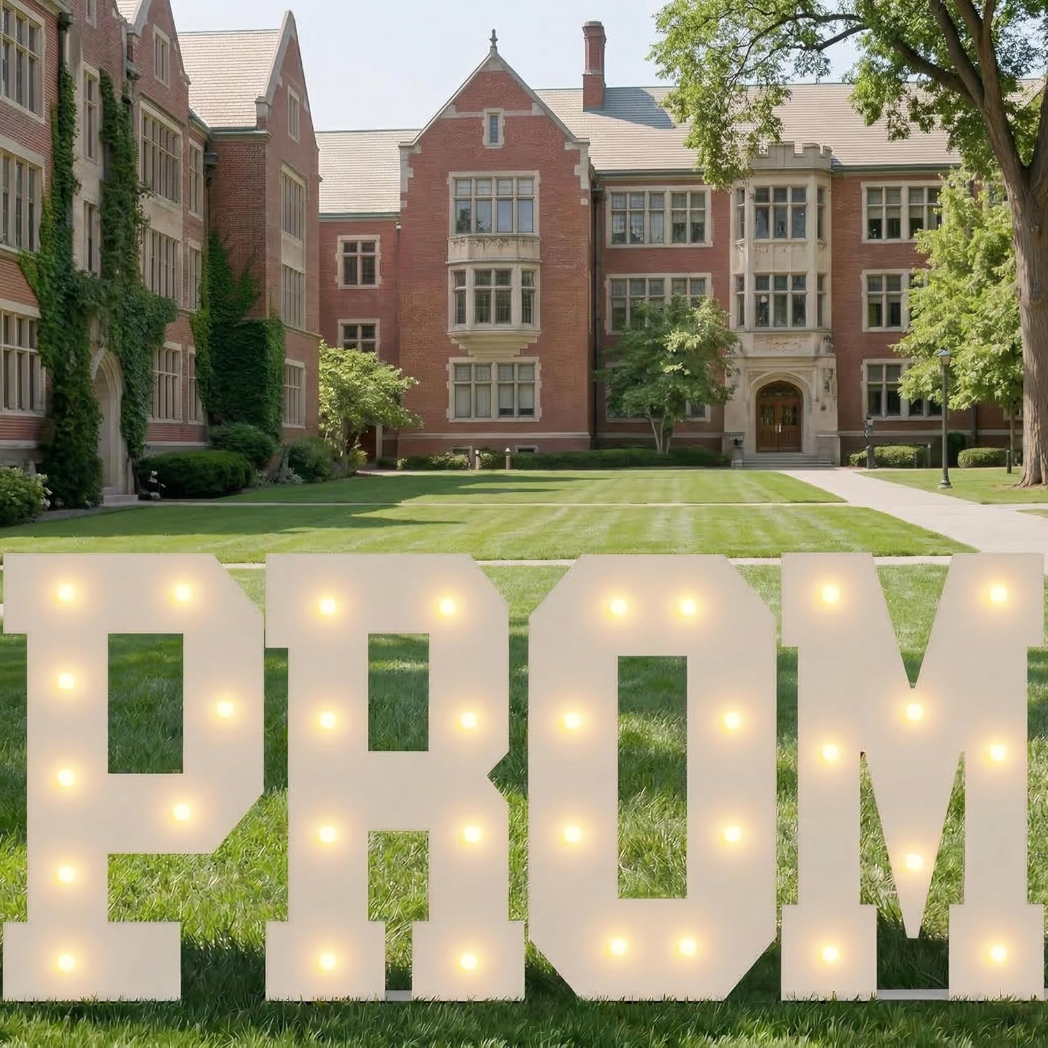 Prom Letter for 2026 Graduation Decorations, Prom Maquee Letters for Graduation Decoration, 3FT Prom Light Up Letters for College High School Grad Prom Party Decor, LED Prom Sign for Graduation Party