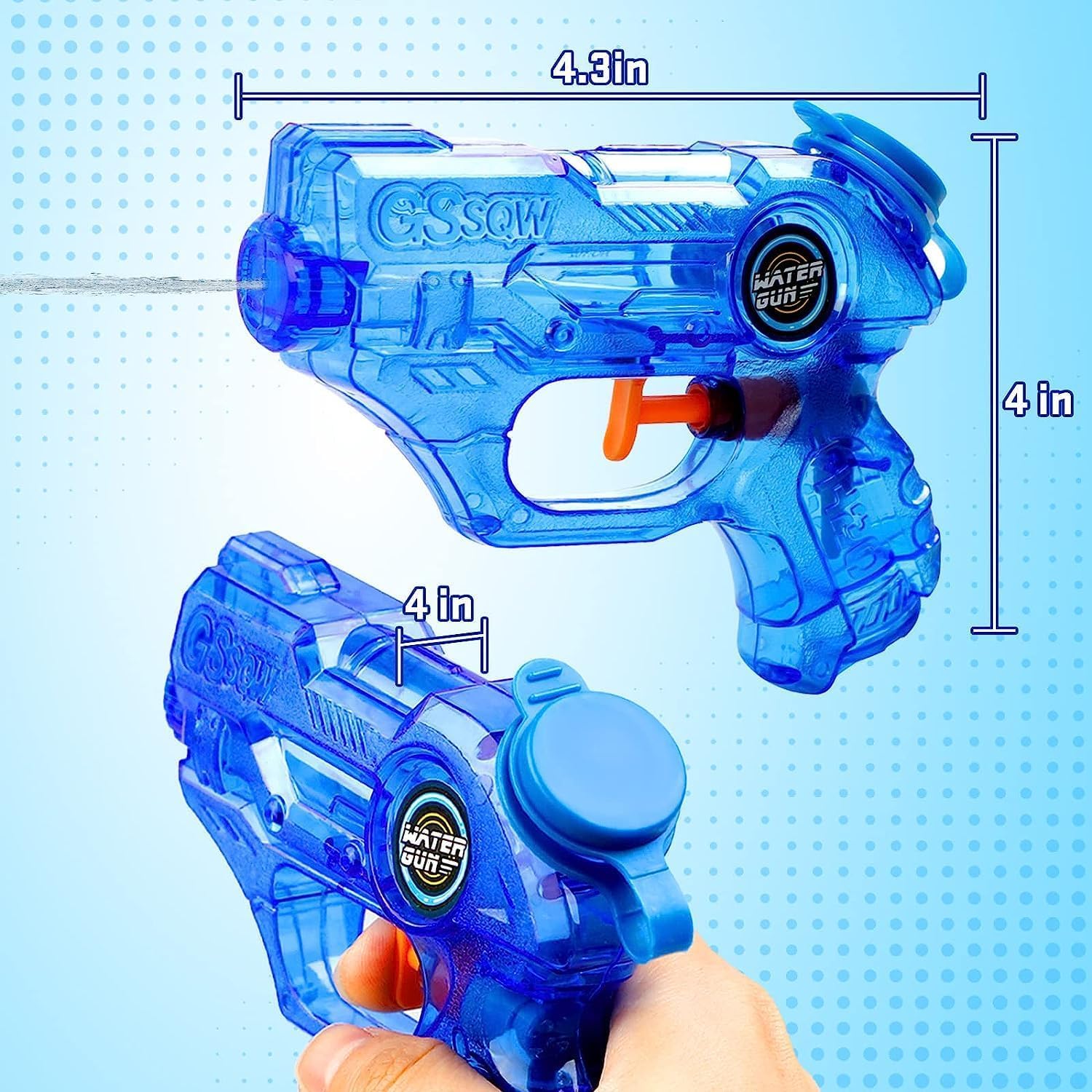 Snapklik.com : Water Guns For Kids - 4 Pack Mini Squirt Water Gun ...