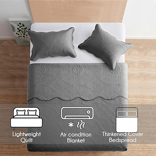 Vista 38 de IR Imperial Rooms - Juego de colcha individual (68 x 86 pulgadas) + 1 funda de almohada (20 x 26 + 2 pulgadas), 2 piezas, ligera, reversible