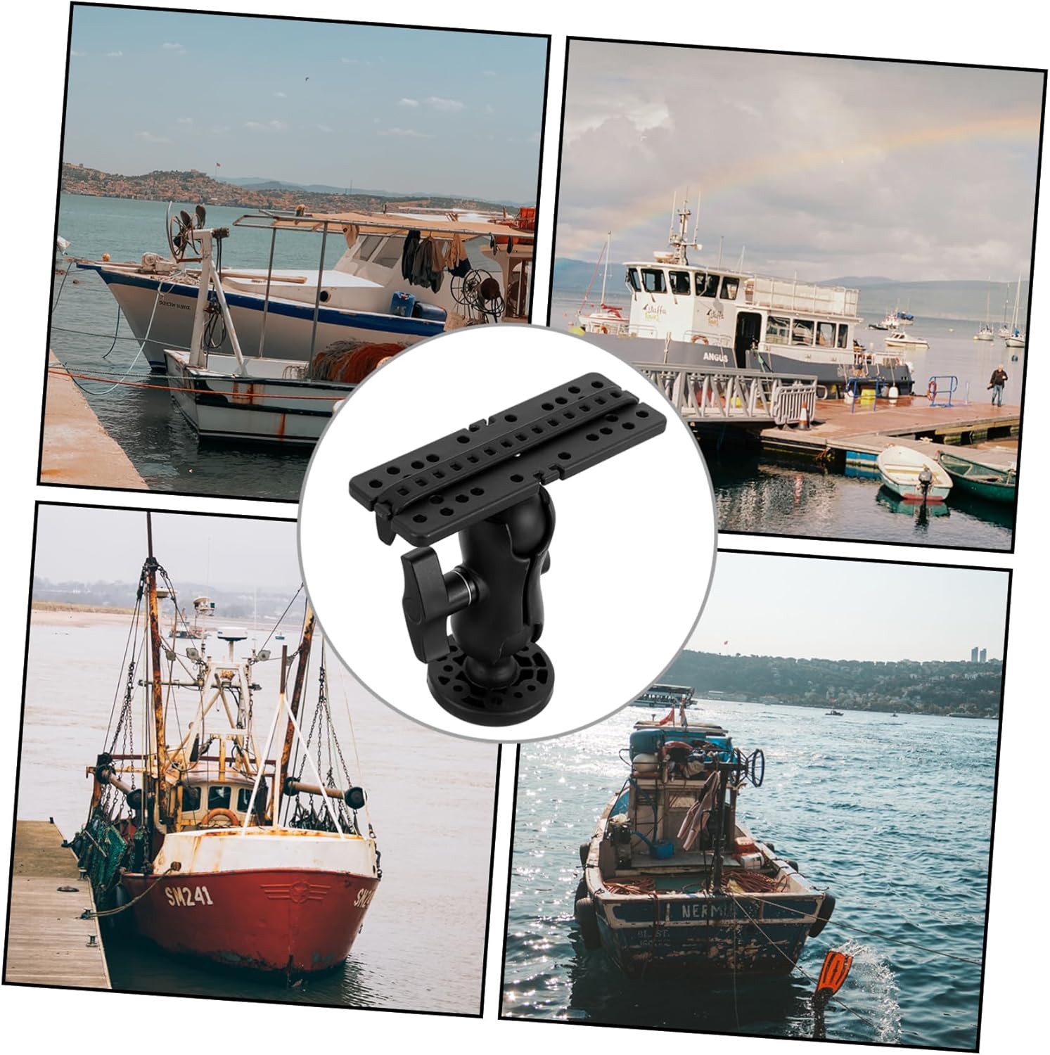 Ram Mount Fish Finder Mount Multifunctional Fish Finder Rack Platform for Fishing Boat Canoeing Kayak