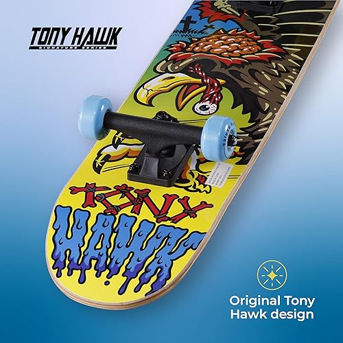 Miniatura 18 de Tony Hawk 31" Skateboard - Signature Series 1 Skateboard with Pro Trucks, Full Grip Tape, 9-Ply Maple Deck, Ideal for All Experience Levels Cool Bird
