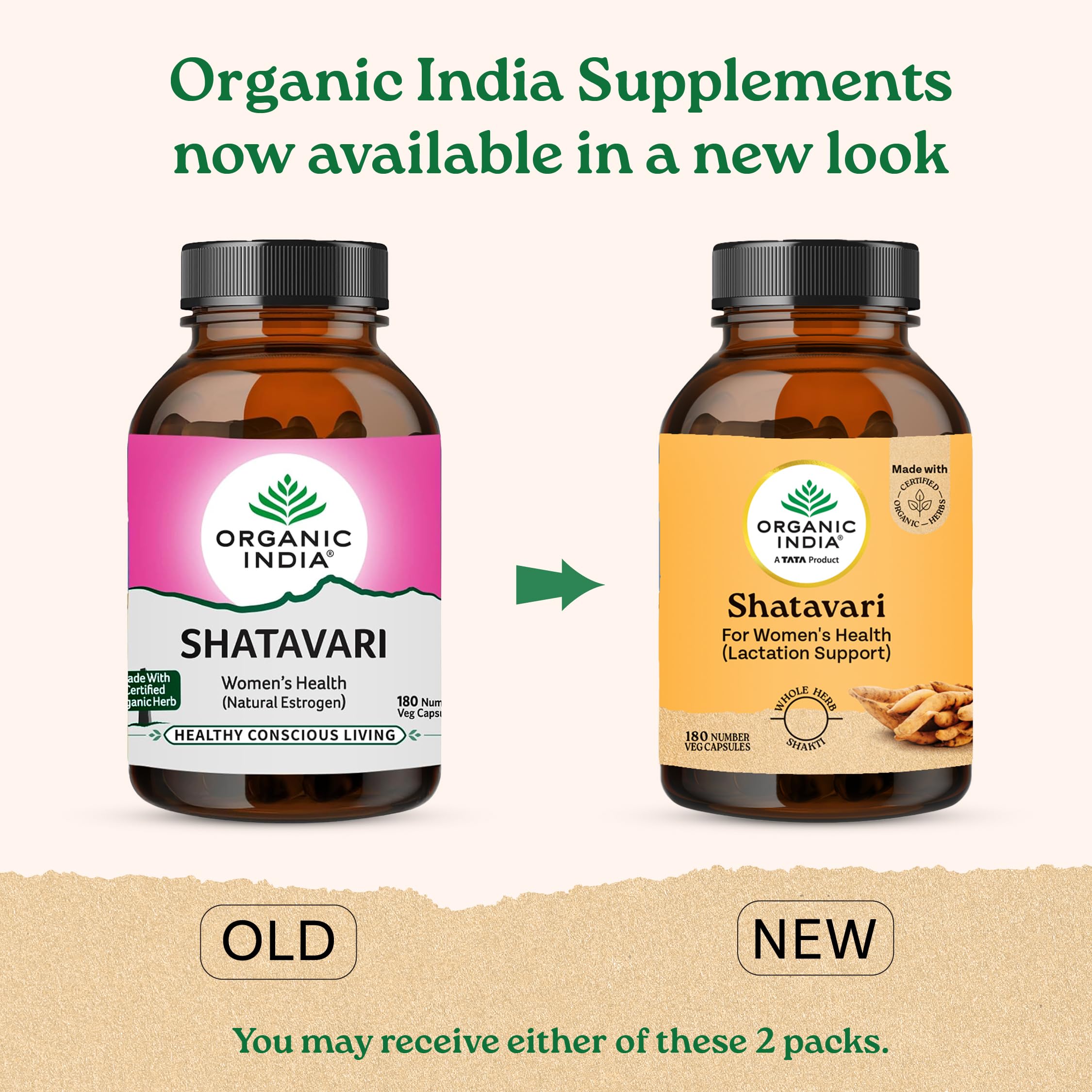 A TATA Product - Organic India Shatavari - 180 Veg Capsules, With Natural Plant Based Estrogens, Boosts Health & Vitality For Women Of All Ages & Restore Hormonal Balance, GMP & NPOP Certified Organic product image 2
