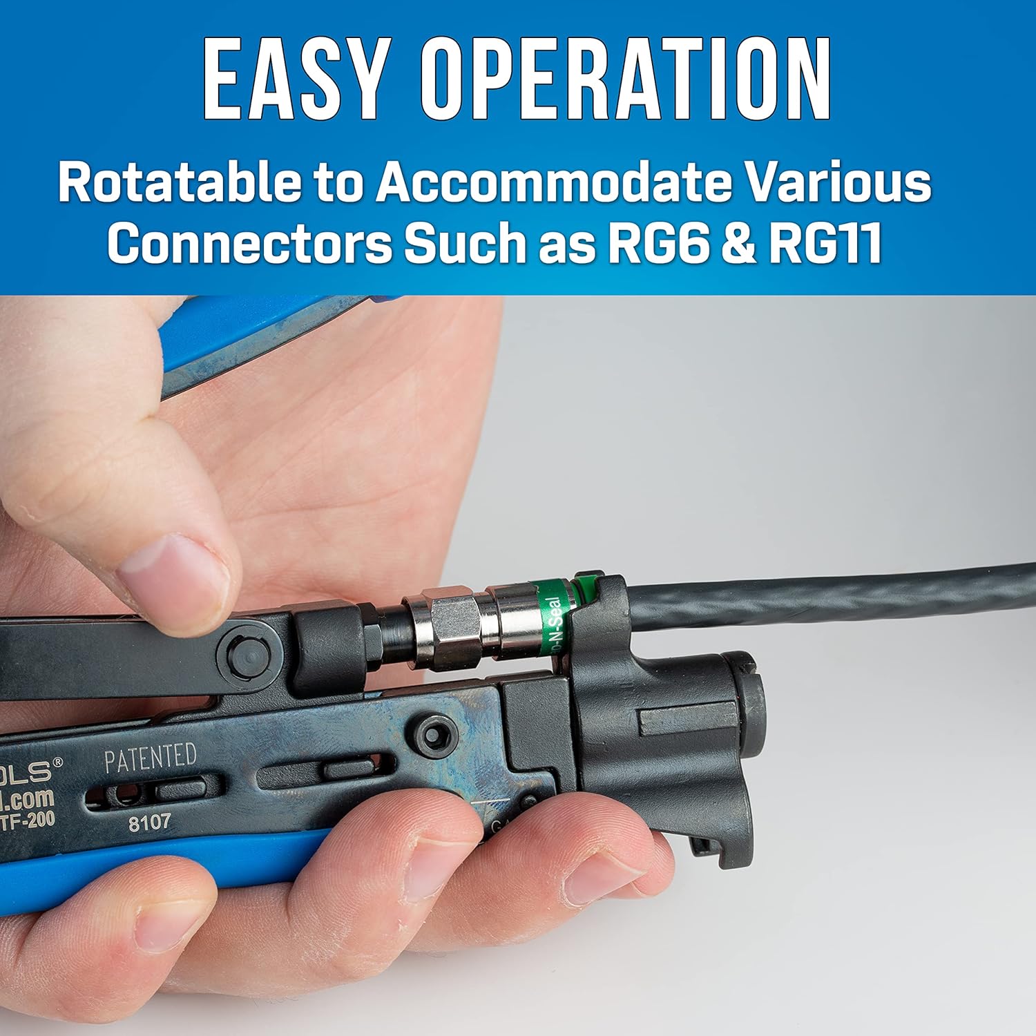 Jonard Tools CTF-200, Compression Tool for Coaxial Cable Long F Connector