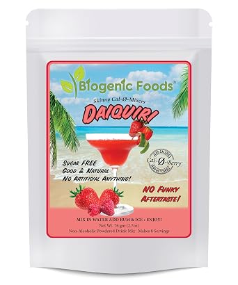Skinny Cal-0-Mixers- Sugar-Free All-Natural Strawberry Daiquiri & Margarita Drink Mix Powder. 2.7 Oz pack of 1