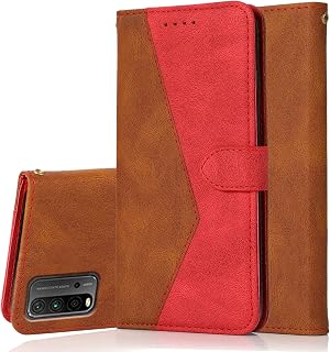 RADOO Funda para Xiaomi Redmi 9T, Vintage Billetera Carcasa Protectora de Cuero Libro PU con Cierre Magnético, Función de Soporte, Ranuras para Tarjetas Flip Folio Carcasa para Redmi 9T(Rojo Marrón)