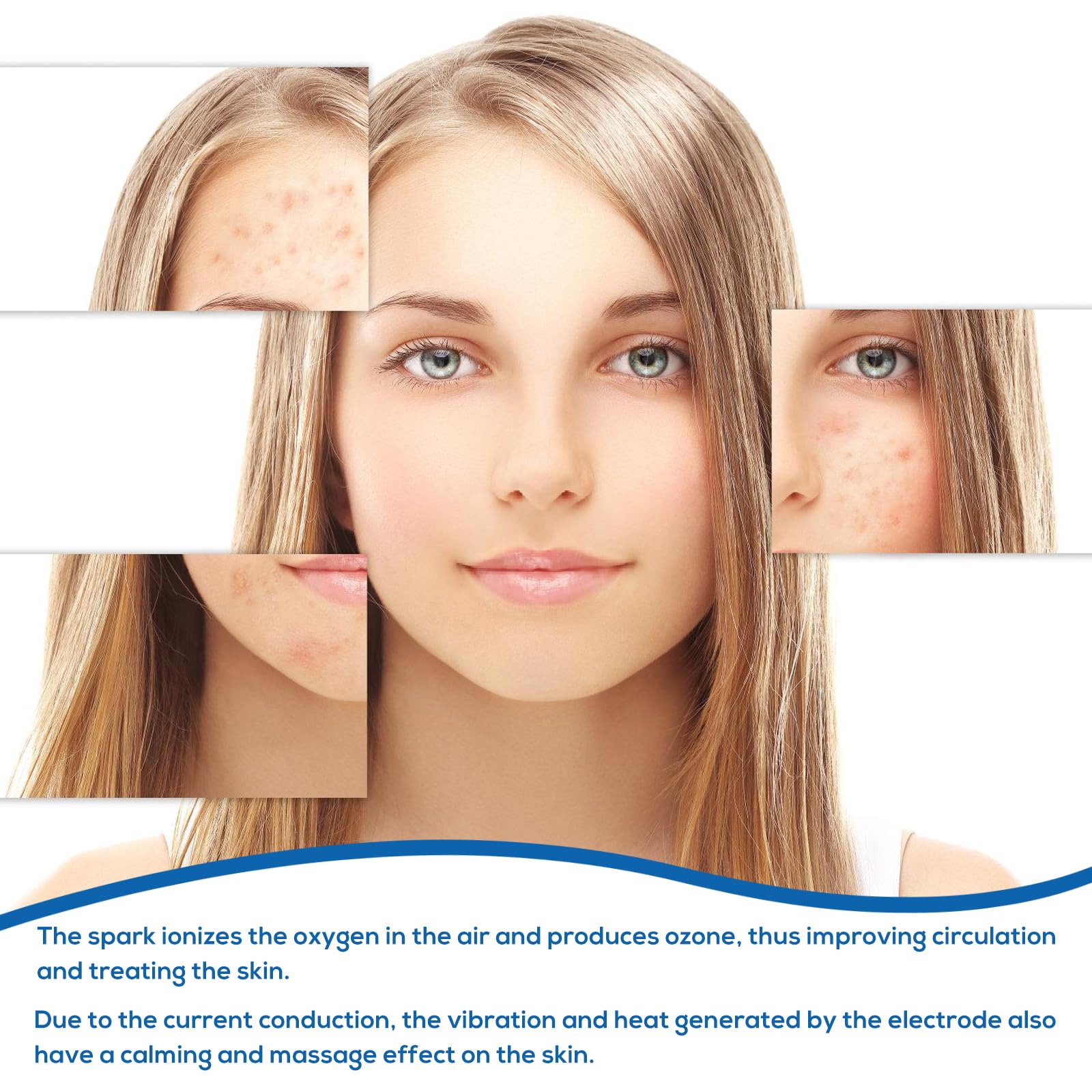 Varilla de alta frecuencia con 4 sondas, máquina facial de belleza, pared de alta frecuencia, dispositivo de radiofrecuencia facial, máquina facial de belleza, dispositivo de tratamiento del acné