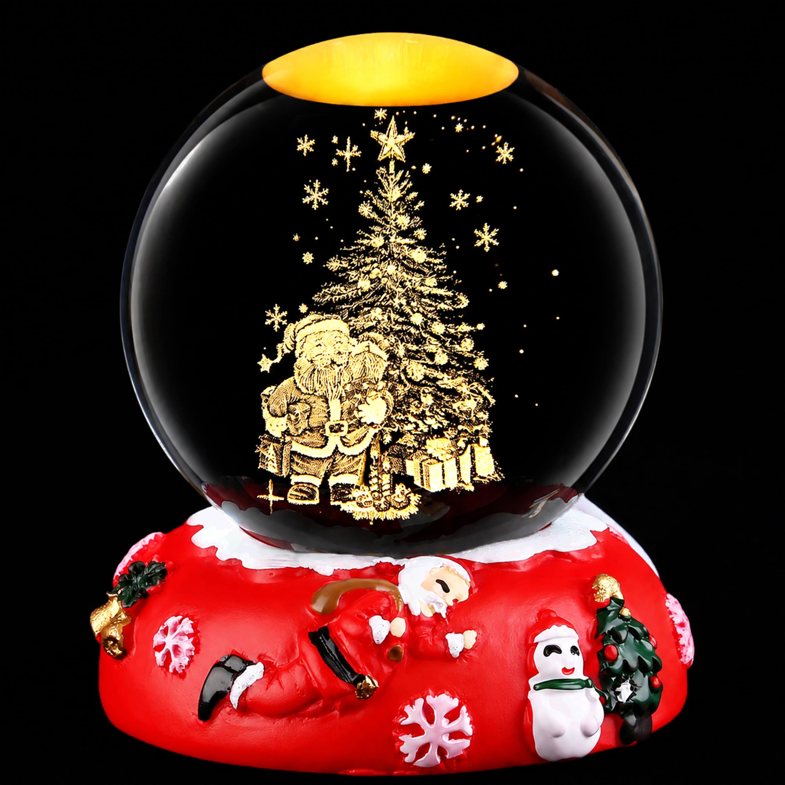 XIANNVXI Christmas Santa Claus Ornament Crystal Ball Paperweight,60mm