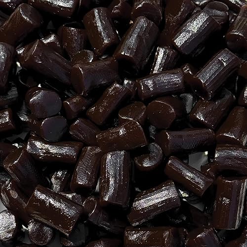 Finnska Caramelo de regaliz negro sin azúcar, bolsa de 1 libra, puntas clásicas de regaliz finlandesas, dulces suaves sin azúcar para aperitivos y