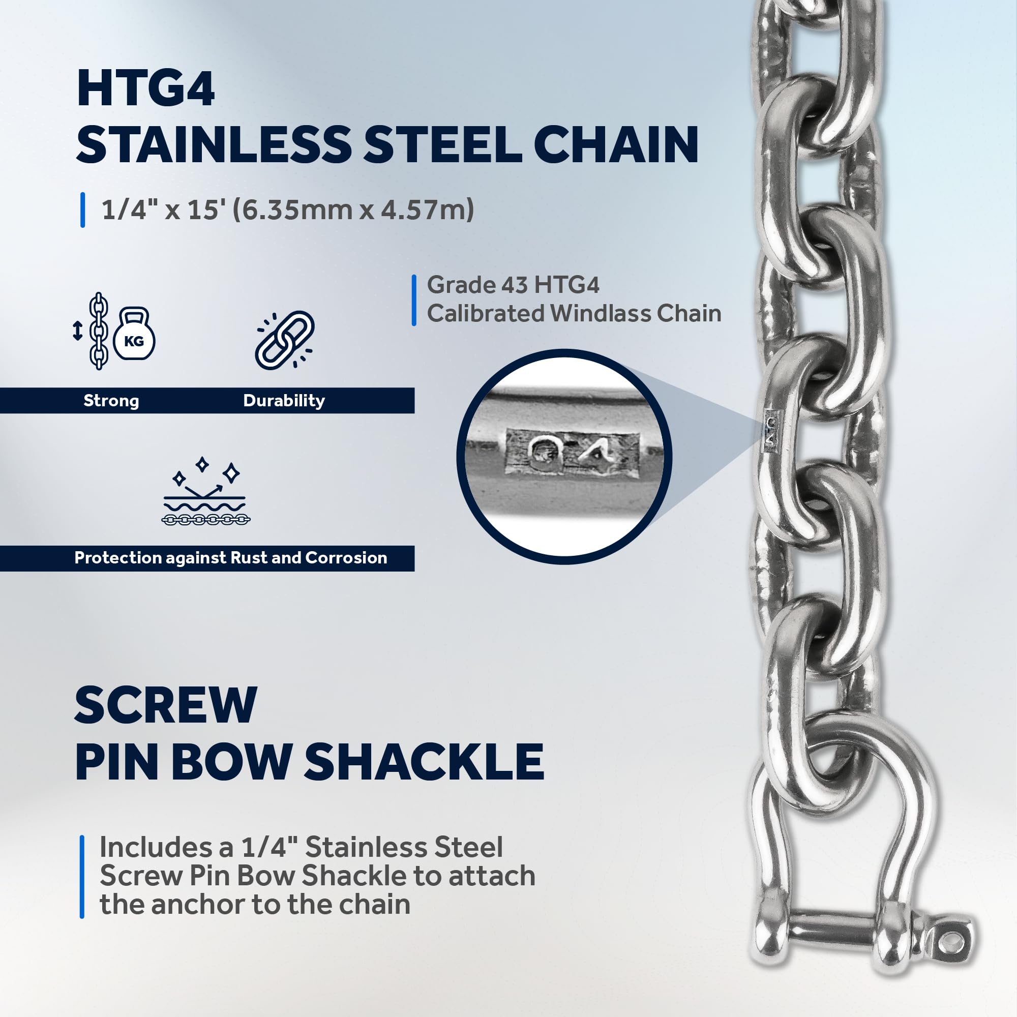 Snapklik.com : Five Oceans Windlass Anchor Rode And Chain, Hand-Spliced ...