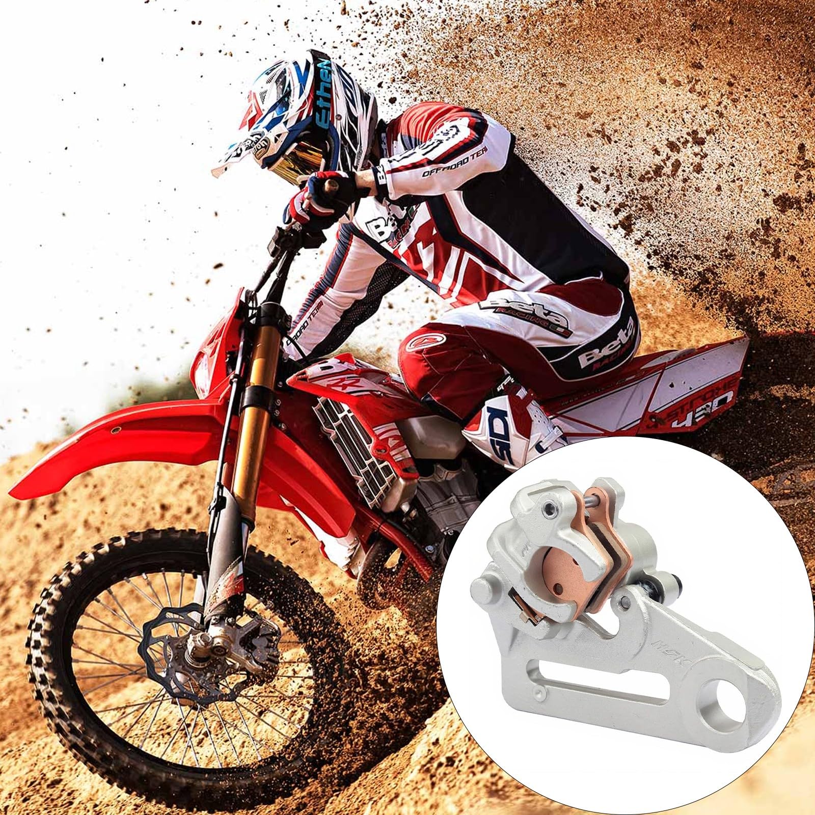 Genérico Pinza de Freno de Motocicleta Resistente Resistencia Calor Reducción de Temperatura del 30% Instalación rápida para Motos de Cross Pinza de Freno Trasero