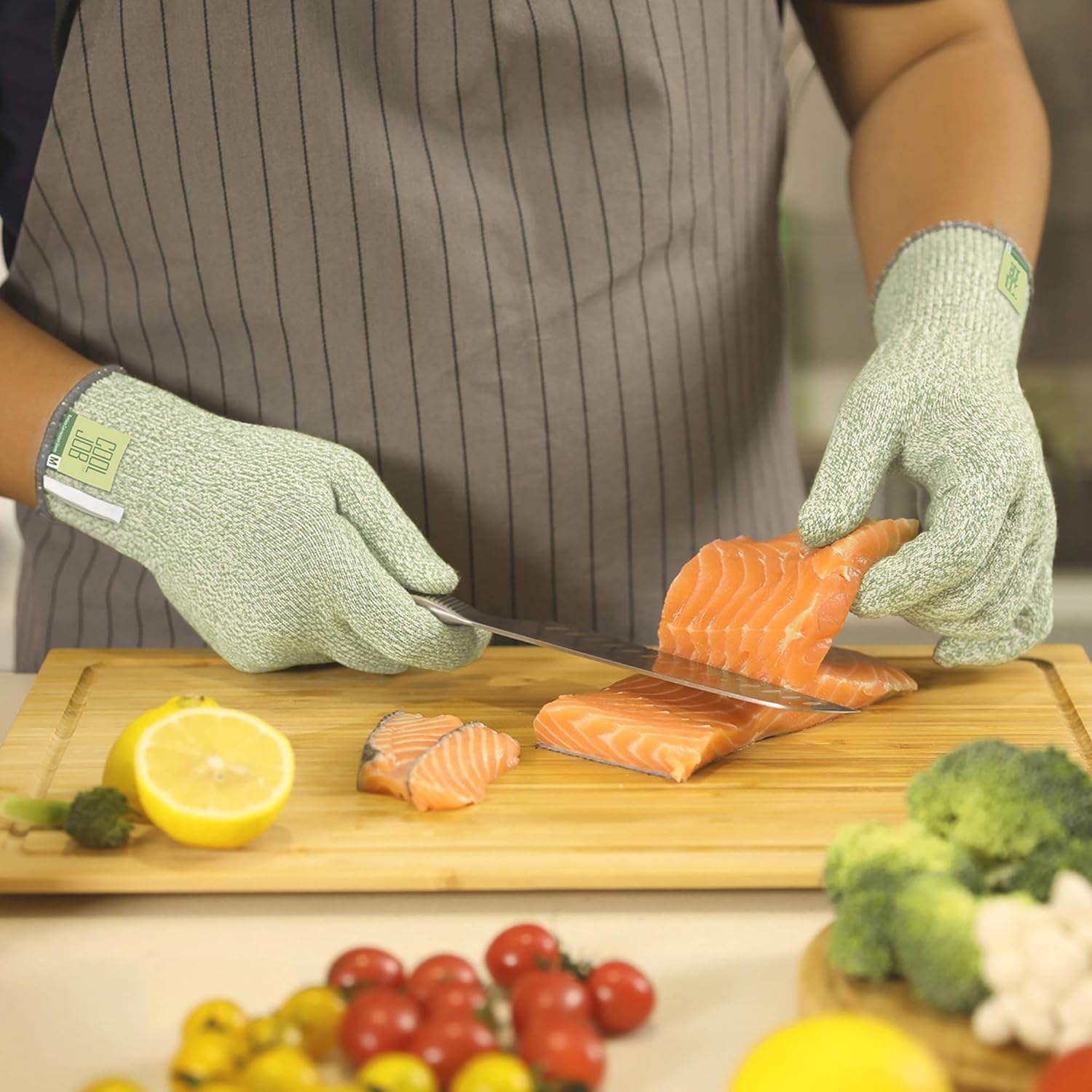Flash Deals - 70% OFF COOLJOB Food Grade Cut Resistant Gloves Cutting Level 3 ANSI, Bamboo Rayon Knife Proof Safety Work Gloves for Kitchen Warehouse, Fits Butcher Chef Police Worker Men Women, Unisex Green, Medium 1 Pair Promo Discount Up To 70% Off COOLJOB Food Grade Cut Resistant Gloves Cutting Level 3 ANSI, Bamboo Rayon Knife Proof Safety Work Gloves for Kitchen Warehouse, Fits Butcher Chef Police Worker Men Women, Unisex Green, Medium 1 Pair