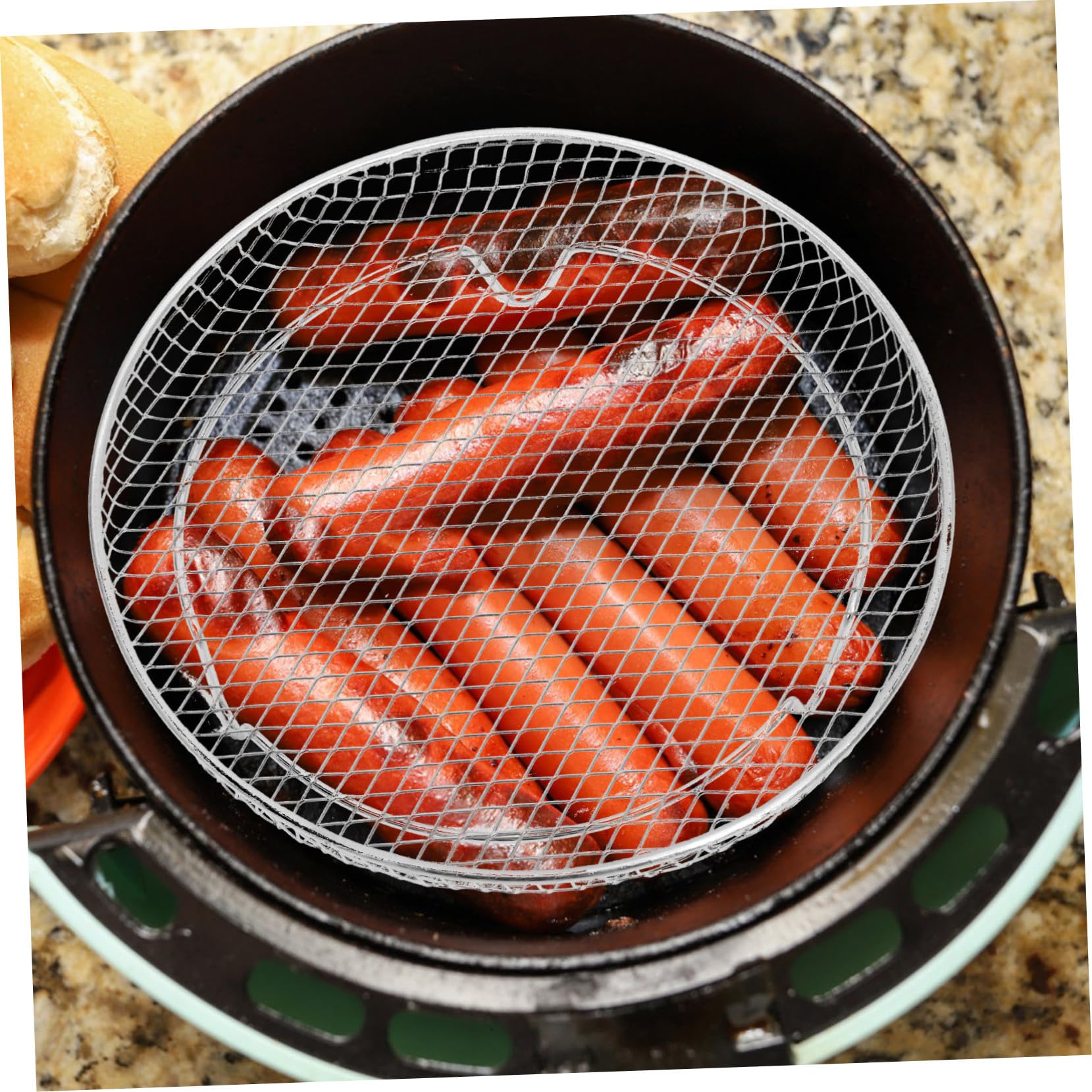 Uonlytech 13pezzi Acciaio Inox per Friggitrice ad Aria Impilabili per Massimizzare Spazio di Cottura di Accessori per Cucinare Piatti Contemporaneamente
