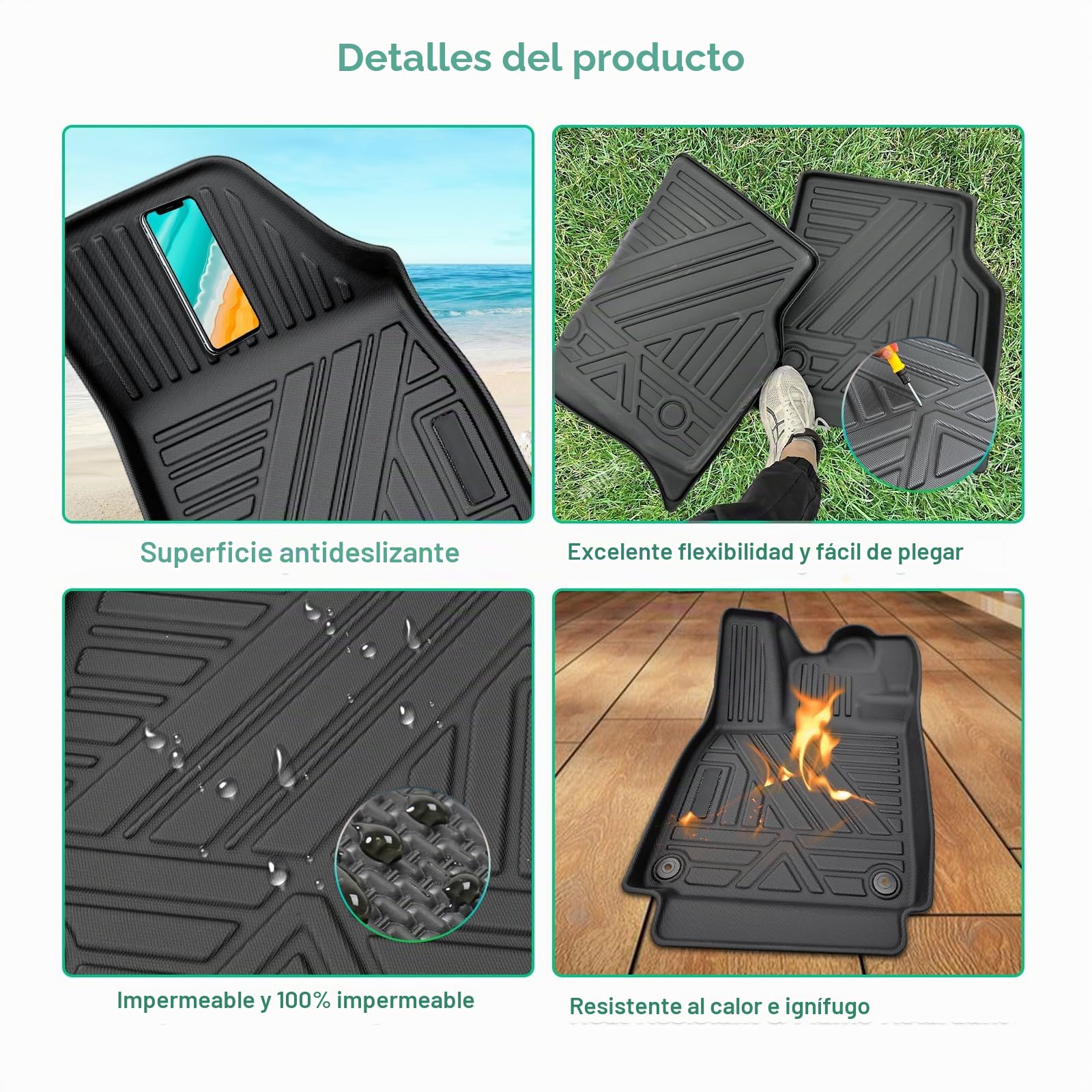 GAFAT V W ID.4 ID.5/ Skodα Enyaq IV 2021-2025 2026 Alfombrillas de Goma, ID4 2025 Alfombrillas Originales con Escaneo 3D de TPE, Borde Alto, Compatible con VW ID.4 Accesorio