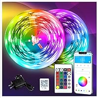 Vista 11 de DAYBETTER - Tiras de luces LED inteligentes con control remoto de aplicación, 5050 RGB para dormitorio, sincronización de música, cambio