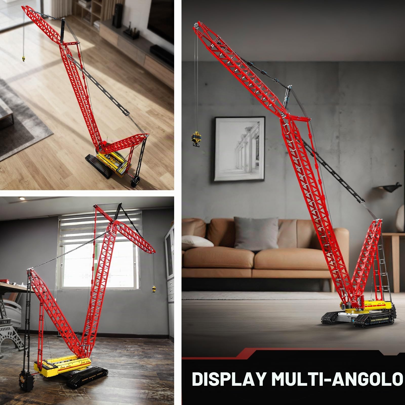 Mould King 17015 - Set di modellini per gru con 6 motori, per adulti